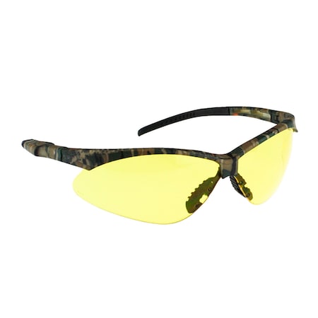 Radians Rad-Apocalypse Camo, Safety Glasses, Anti-Scratch & Anti-Fog, Amber Lens, Camo Frame, Half-Frame AP4-41